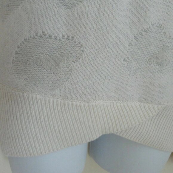 New 3.1 PHILLIP LIM Offwhite Wool Cashmere VNeck Floral Jacquard Knit Sweater XS - Picture 4 of 5